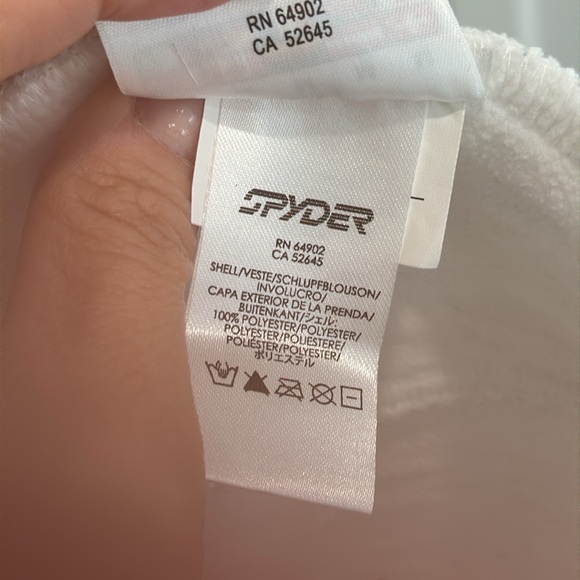 Spyder Zipper Knit Cardigan with Silver Metallic Logos - Size Medium - Picture 7 of 7